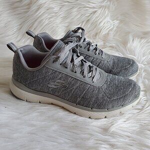 Skechers Women's Flex Appeal 2.0 Memory Foam Gray Running Sneaker SZ 6